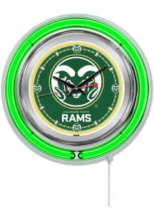 Colorado State Rams Double Neon Wall Clock