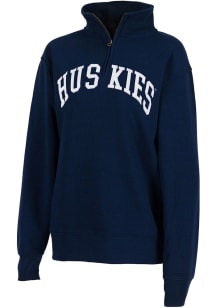 UConn Huskies Womens Navy Blue Sport Fleece Qtr Zip
