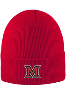LogoFit Miami RedHawks Red North Pole Mens Knit Hat