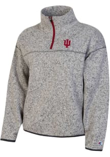 Champion Indiana Hoosiers Womens Grey Arctic Fleece Qtr Zip