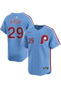 John Kruk Nike Philadelphia Phillies Mens Light Blue Alternate Limited Baseball Jersey