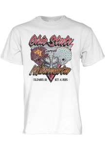 Blue 84 Ohio State Buckeyes White Football Football vs Minnesota Gophers Short Sleeve T Shirt