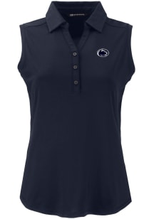 Cutter and Buck Penn State Nittany Lions Womens Navy Blue Forge Eco Polo Shirt