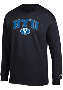 Champion BYU Cougars Black Arched Name Long Sleeve T Shirt