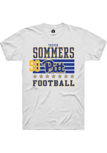 Trevor Sommers Pitt Panthers White Football NIL Striped Short Sleeve Player T Shirt