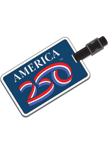 America 250 Blue Rubber 2 1/2" x 4 1/8" Luggage Tag