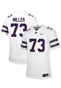 Oliver Miller  Nike K-State Wildcats White NIL Name And Number Football Jersey