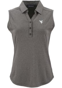 Cutter and Buck West Virginia Mountaineers Womens Black Forge Eco Polo Shirt