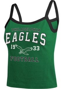 WEAR by Erin Andrews Philadelphia Eagles Womens Kelly Green Colorblock Tank Top
