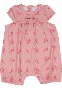 Indiana Hoosiers Baby Pink Kingsley Short Sleeve One Piece