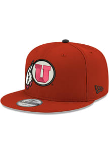 New Era Utah Utes Red 9FIFTY Mens Snapback Hat