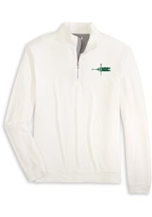 Johnnie O William & Mary Tribe Mens White Motion Long Sleeve Qtr Zip Pullover