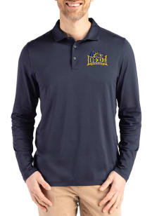 Cutter and Buck Drexel Dragons Mens Navy Blue Coastline Long Sleeve Polo Shirt