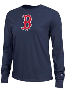 Champion Boston Red Sox Womens Navy Blue Core LS Tee