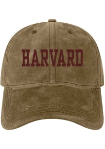 Harvard Crimson Waxed Cotton Adjustable Hat - Brown