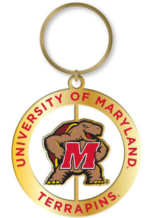 Maryland Terrapins Retro Mascot Spinner Keychain - Red