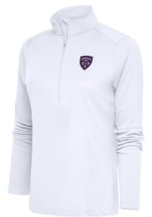 Antigua Louisville City FC Womens White Tribute Qtr Zip