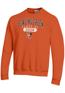 Champion Bowling Green Falcons Mens Orange Pill Class of 2026 Powerblend Long Sleeve Crew Sweatshi..