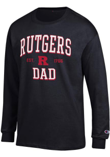 Champion Rutgers Scarlet Knights Black Est Date Dad Jersey Long Sleeve T Shirt