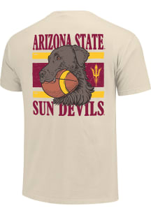Arizona State Sun Devils Ivory Labrador Football Stripes Short Sleeve T Shirt