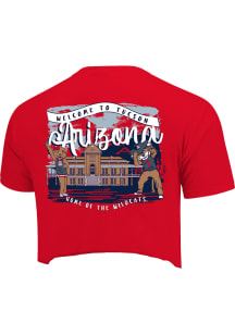 Arizona Wildcats Womens Red On Campus Short Sleeve T-Shirt