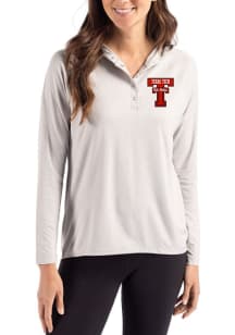 Cutter and Buck Texas Tech Red Raiders Womens Ash Coastline Eco Hooded Sweatshirt