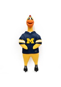 Michigan Wolverines Rubber Chicken Pet Toy