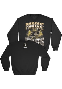 Taylor Anderson Purdue Boilermakers Mens Black NIL Graphic Player Crew
