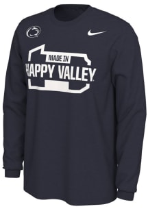 Nike Penn State Nittany Lions Navy Blue Mantra Long Sleeve T Shirt