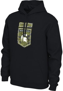 Nike Michigan State Spartans Mens Black Veterans Day Long Sleeve Hoodie