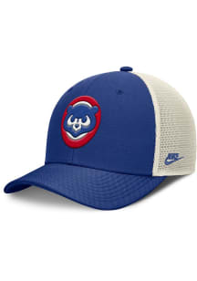 Nike Chicago Cubs Cooperstown 2T Rise Trucker Adjustable Hat - Blue