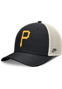 Nike Pittsburgh Pirates Cooperstown 2T Rise Trucker Adjustable Hat - Black