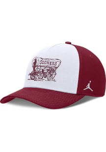 Nike Oklahoma Sooners JORDAN RISE STRUCTURED ADJ Adjustable Hat - Crimson