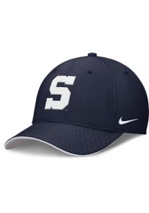 Nike Penn State Nittany Lions Mens Navy Blue Coaches Structured Rise Swooshflex Flex Hat