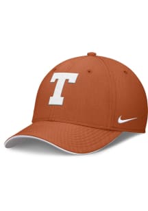 Nike Texas Longhorns Mens Burnt Orange Coaches Structured Rise Swooshflex Flex Hat