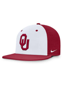 Nike Oklahoma Sooners Mens White Dugout True Aero Bill Fitted Hat