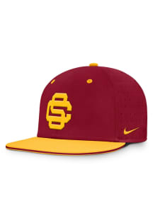 Nike USC Trojans Mens Crimson Dugout True Aero Bill Fitted Hat
