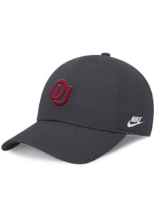 Nike Oklahoma Sooners Evergreen Dri-Fit Unstructured Club Cap Adjustable Hat - Charcoal