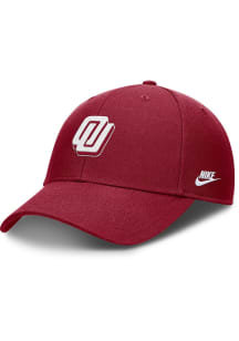 Nike Oklahoma Sooners Evergreen Dri-Fit Structured Club Cap Adjustable Hat - Crimson