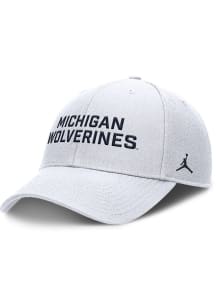 Nike Michigan Wolverines Practice Structured Rise Adjustable Hat - White