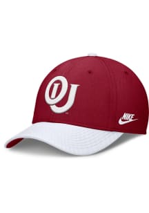 Nike Oklahoma Sooners Mens Crimson Dri-Fit Structured Rise Swooshflex Flex Hat