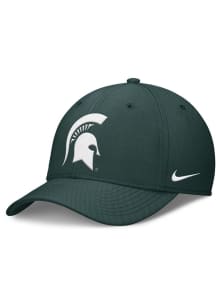 Nike Michigan State Spartans Mens Green Structured Rise Flex Flex Hat