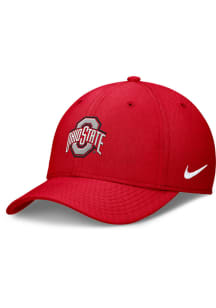 Nike Ohio State Buckeyes Mens Red Structured Rise Flex Flex Hat