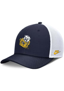 Nike Michigan Wolverines Structured Rise Trucker Adjustable Hat - Blue