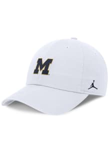 Nike Michigan Wolverines Unstructured Club Cap Adjustable Hat - White