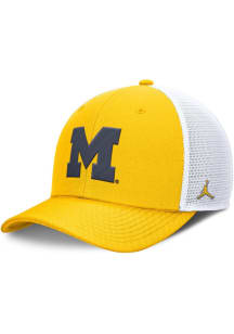 Nike Michigan Wolverines Structured Rise Trucker Adjustable Hat - Yellow