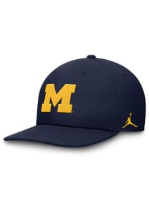 Nike Michigan Wolverines Blue Pro Flat Brim Snapback Mens Snapback Hat