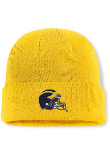 Nike Michigan Wolverines Yellow Terra Beanie Mens Knit Hat
