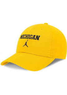 Nike Michigan Wolverines Jordan Brand Club Unstructured Tri-Glide Adjustable Hat - Yellow
