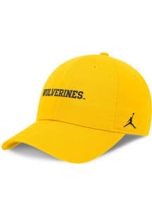 Nike Michigan Wolverines Jordan Brand Club Unstructured Adjustable Hat - Yellow